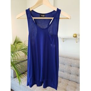 Aritzia WILFRED FREE Racerback Blue Tank Top Small